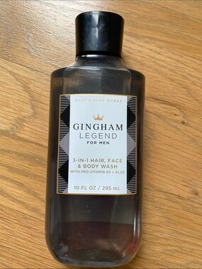 Bath & Body Works Gingham Legend for Men 3-in-1 Hair, Face & Body Wash - Black